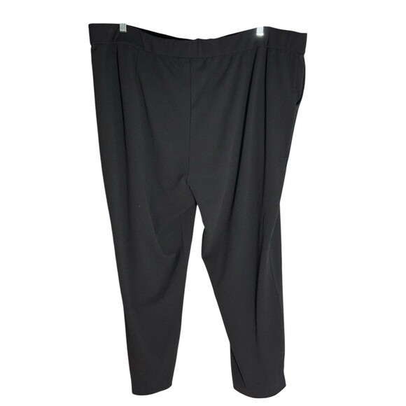 Dennis Basso Black Straight Leg Ankle Length Crepe Pants 3x - Picture 4 of 11